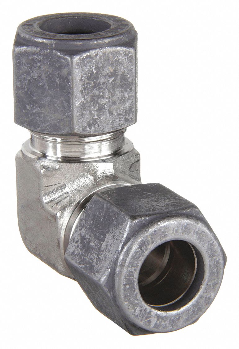 UNION ELBOW: 316 STAINLESS STEEL, MALE FLARELESS BITE X MALE FLARELESS BITE, 7/8 IN L