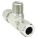 MALE BRANCH TEE: ADAPTER TEE, MALE FLARELESS BITE X MALE FLARELESS BITE X MNPT, ½ IN PIPE