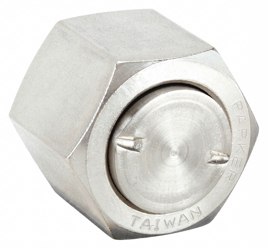CAP: 316 STAINLESS STEEL, O-RING FACE SEAL, FOR ¼ IN TUBE OUTSIDE DIAMETER, SEAL-LOK