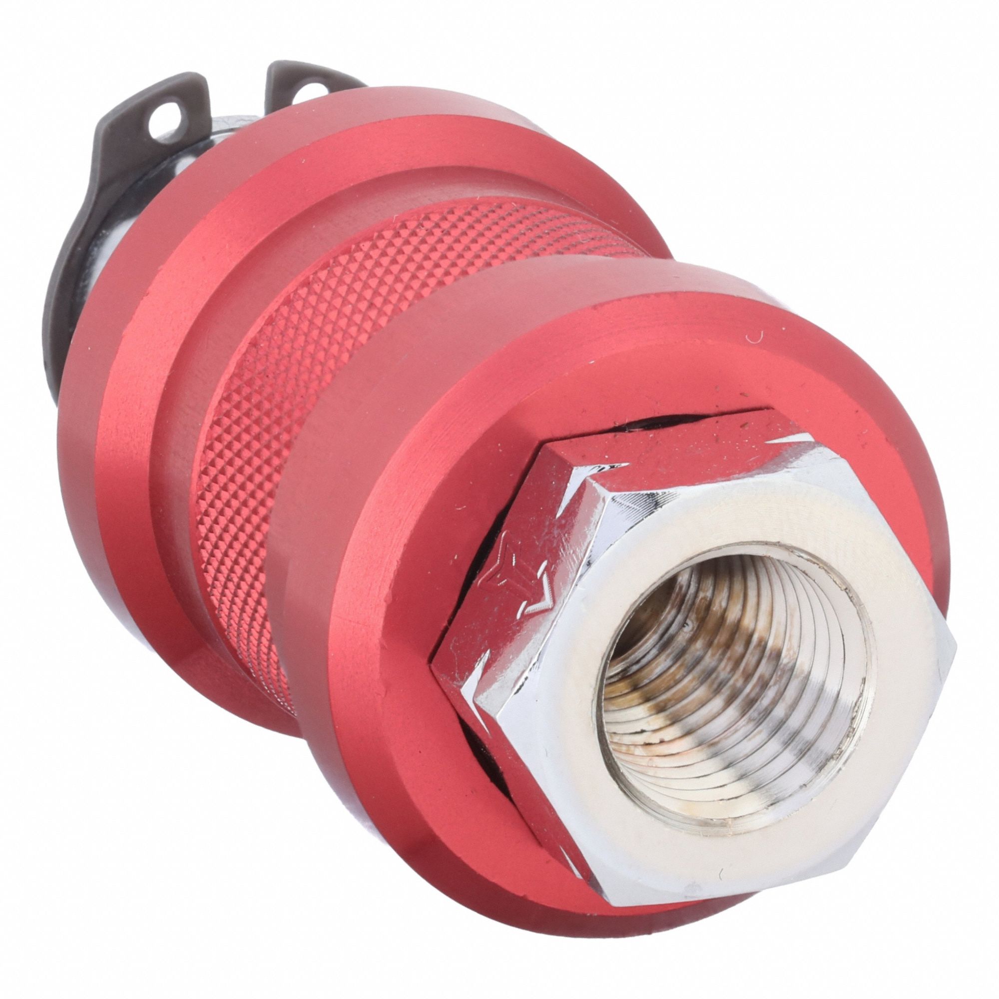 Sleeve Valve: Nickel-Plated Brass, 1/4 in FNPT Inlet, 1/4 in FNPT Outlet, 2 1/4 in Lg