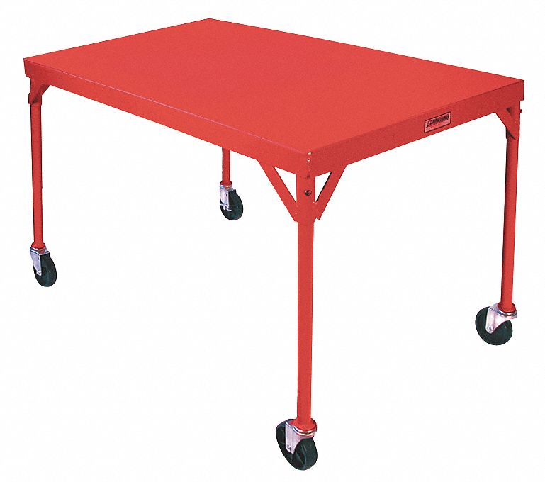 WORK TABLE, FIXED H, STEEL, 54 IN X 30 IN, 300 LB OVERALL LOAD CAPACITY