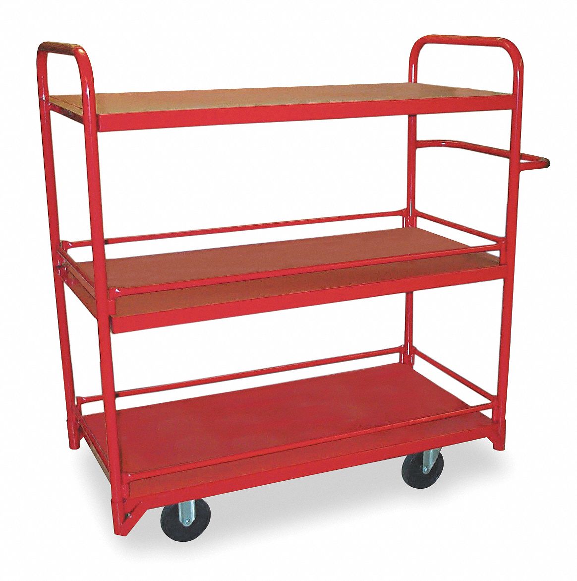 UTILITY CART WITH LIPPED GUARDS & REMOVABLE METAL SHELVES, 1,200 LB LOAD CAPACITY, 2 SHELVES