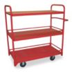 Utility Carts with Lipped Guards & Removable Metal Shelves