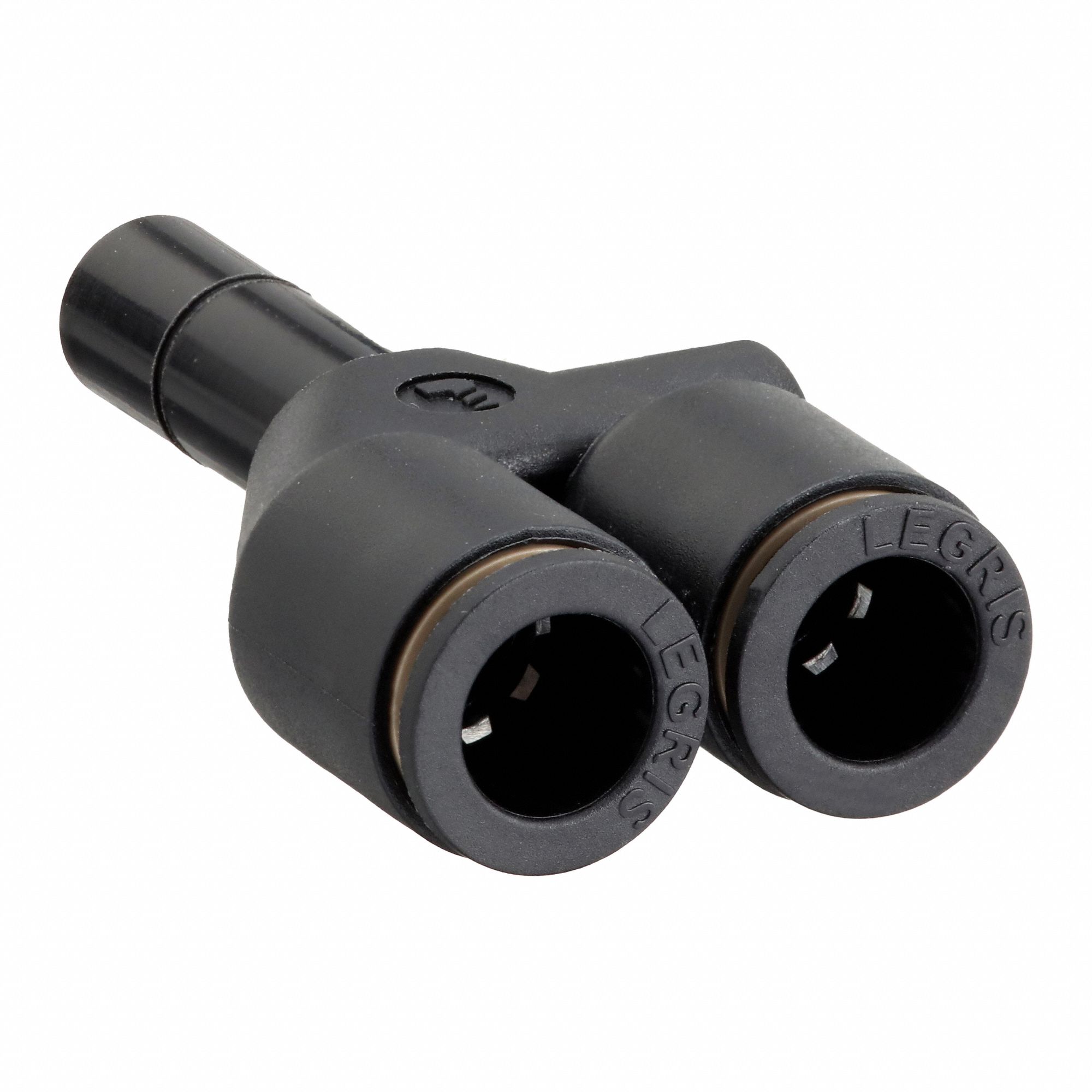 Push-Fit Wye Fitting: 5/16 in OD x 5/16 in OD x 5/16 in OD Size, 2 in Overall Lg, 10 PK