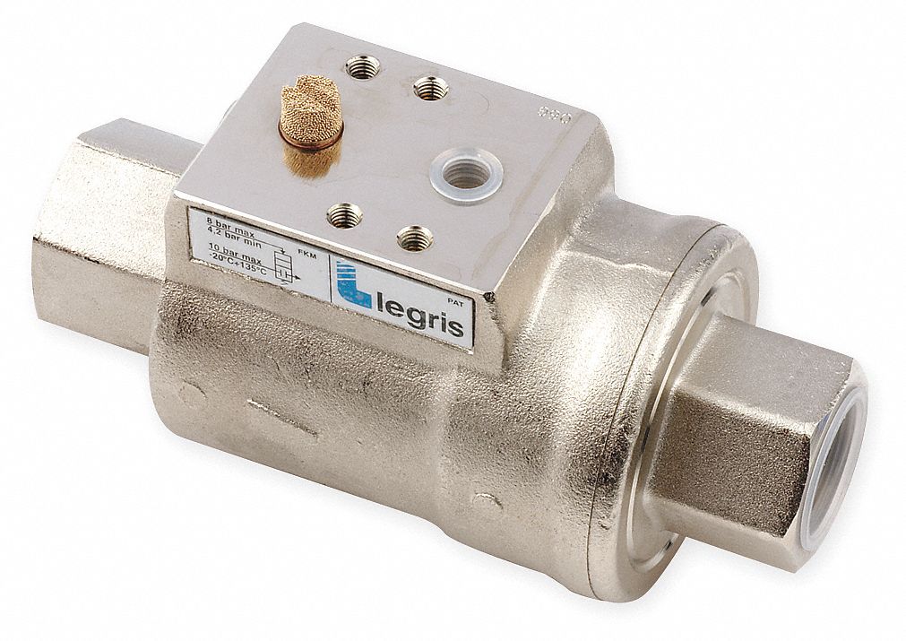 LEGRIS 4203 10 18 20 Axial Valve,FNPT,3/8" x 3/8" 1DFR9