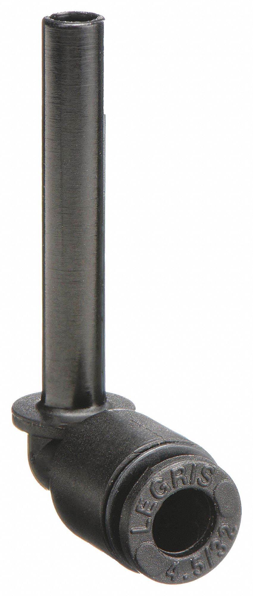 Push-Fit Elbow Fitting: 1/4 in OD x 1/4 in OD Size, Push-to-Connect x Push-to-Connect, 10 PK
