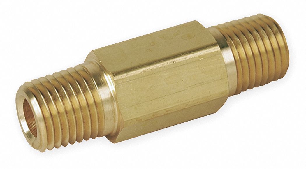 Coupling: Brass, 1/4 in x 1/4 in Fitting Pipe Size, Female NPT x Female  NPT, 1 1/8 in Overall Lg