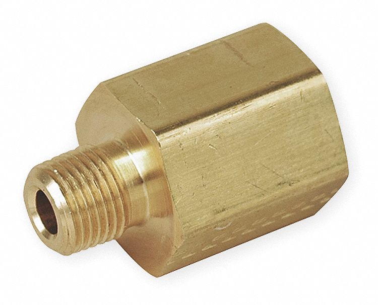 Pipe Reducer Adapter Brass 3/8" Female NPT to 1/8" Male NPT Water Oil Gas Air