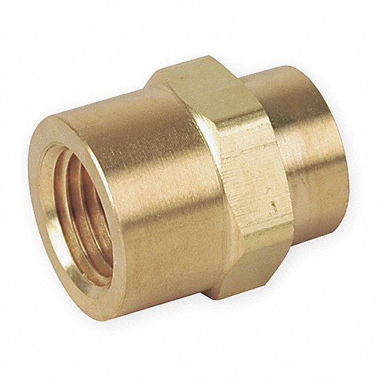 Hex Reducer 1/2" NPT MALE X 1/4" NPT FEMALE Pipe Sizes Brass Pipe Fitting 