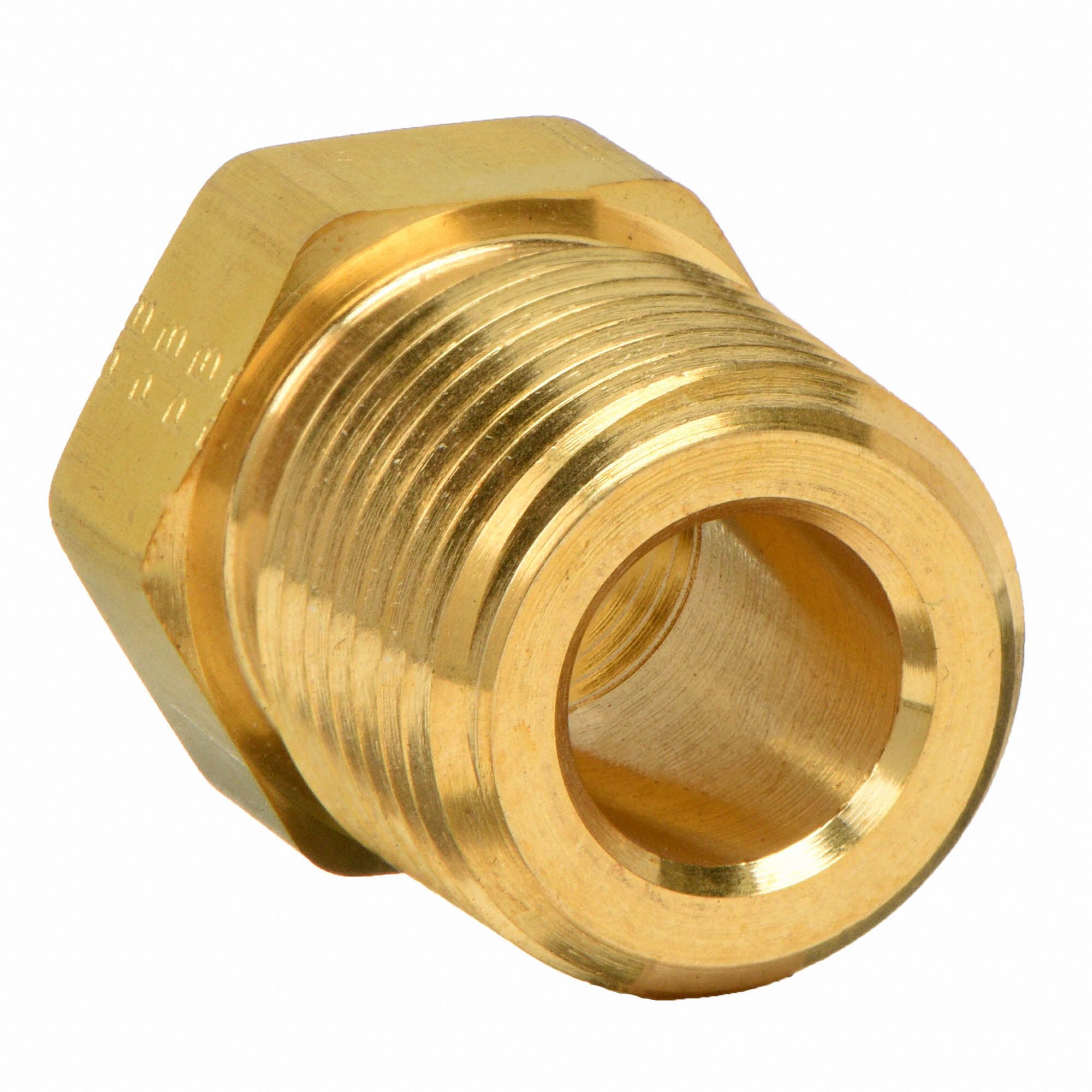 PARKER Reducing Bushing: Brass, 3/4 in x 1/2 in Fitting Pipe Size, Male