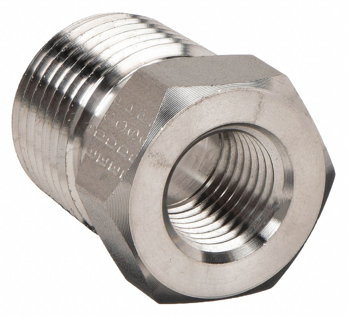 PARKER 1/4 in x 1/8 in Reducing Bushing with MNPT x FNPT Fitting