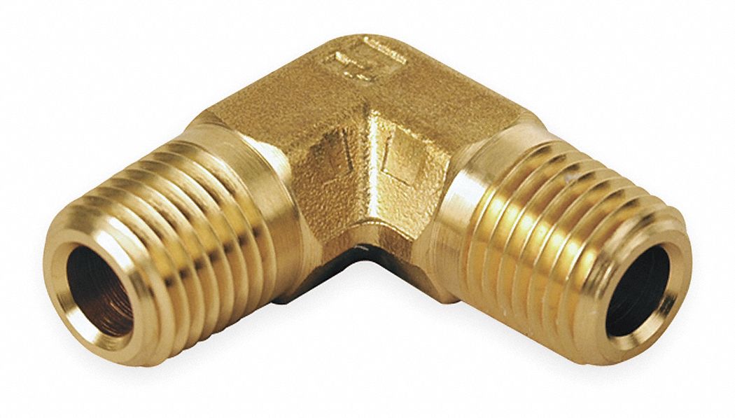 Brass Fittings Male Hose Barb 90° Elbow Hose ID 3/8" Male Pipe Size 1/8" NPT 3