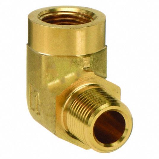 Jmf 1/4 in. Compression X 3/8 in. D MPT Brass 90 Degree Street Elbow  4503637