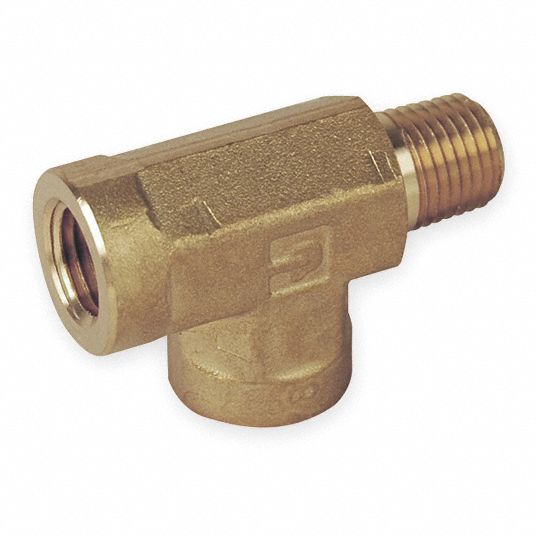 Parker Street Tee Brass 1 4 In X 1 4 In X 1 4 In Fitting Pipe Size Female Npt X Male Npt X Female Npt 1dgl6 4 4 4 St B Grainger