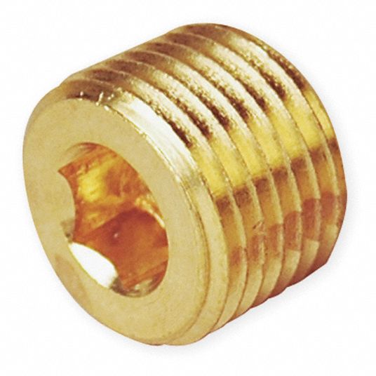 Parker Hollow Hex Head Plug Brass 1 4 In Fitting Pipe Size Male Npt 7 16 In Overall Lg 1dgu6 4 Phh B Grainger