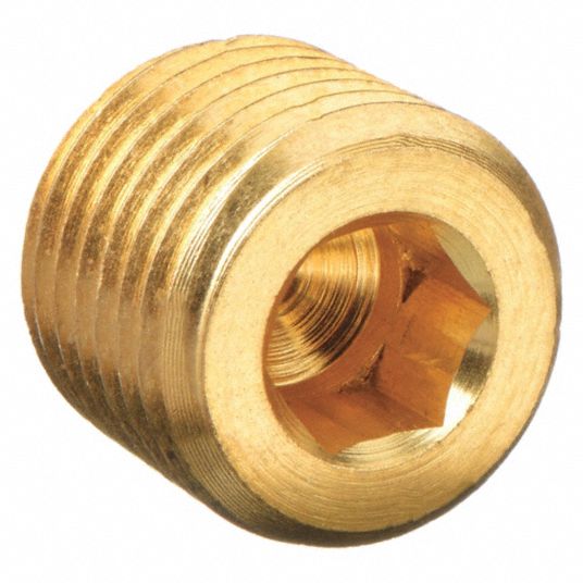 Brass Hex Head Plug - 1 