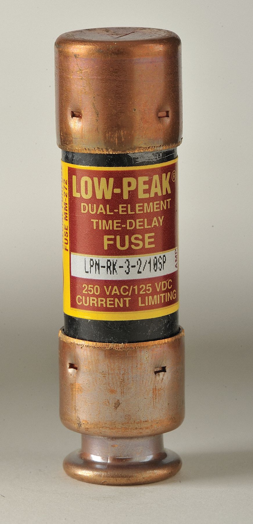 Fuse: Class RK1, LPN-RK-SP Series, Time-Delay, 3.2 A, 250 V AC, 125 V DC, Non-Indicating