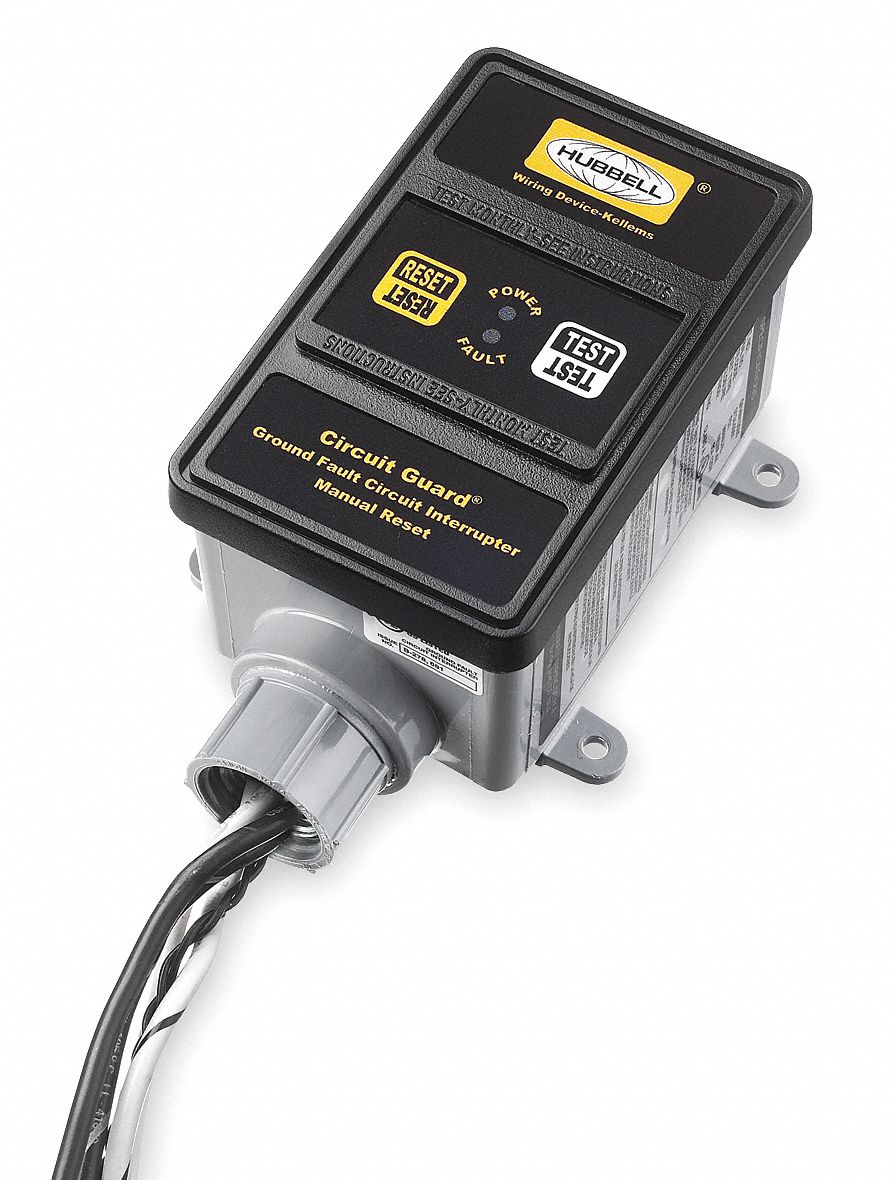 Hard Wired GFCI: 30 A Amps, 120/240V AC, Single Phase, 4X, Manual