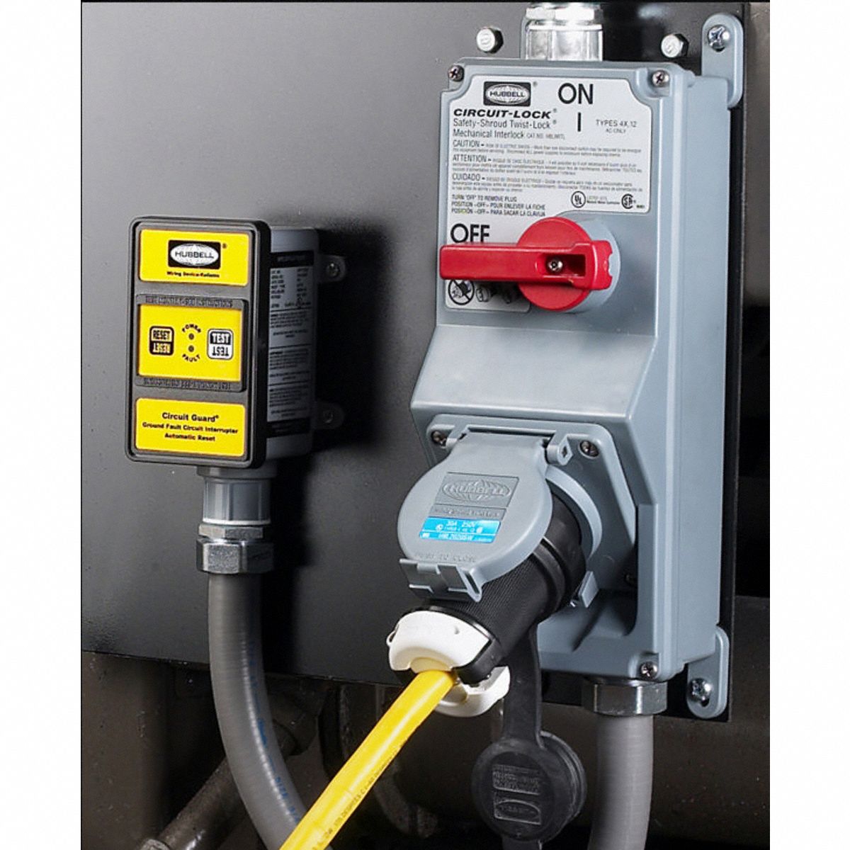 HUBBELL WIRING DEVICEKELLEMS Hard Wired GFCI 30 A Amps, 120/208V AC