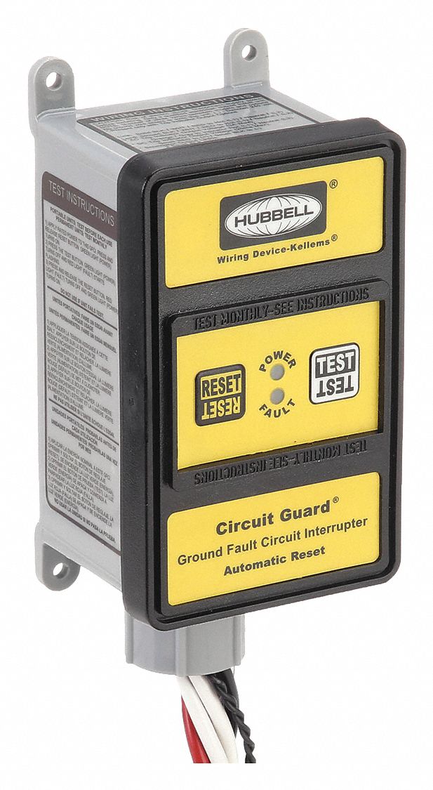 Hard Wired GFCI: 30 A Amps, 120/240V AC, Single Phase, 4X, Auto