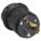 LOCKING PLUG, L5-20P, 125V AC, 20 A, 2 POLES, BLACK, SCREW TERMINALS