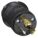 LOCKING PLUG, L5-30P, 125V AC, 30 A, 2 POLES, BLACK, SCREW TERMINALS