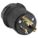 LOCKING PLUG, L6-30P, 250V AC, 30 A, 2 POLES, BLACK, SCREW TERMINALS