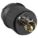 LOCKING PLUG, L21-20P, 120/208V AC, 20 A, 4 POLES, BLACK, SCREW TERMINALS