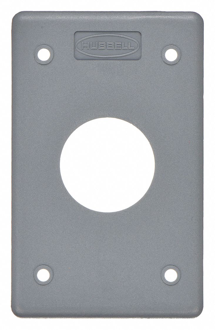 Sng Rcpt Wll Plt, Stnd;Gray, 1Gng, Lt Txtr