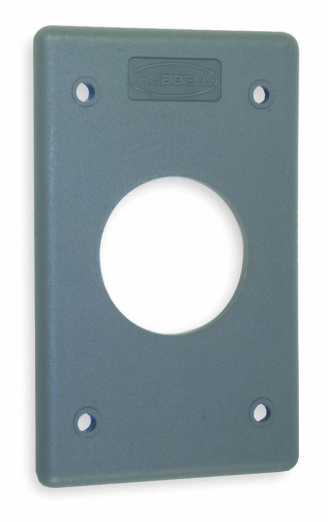 Single Receptacle Plate 1 Gang Gray