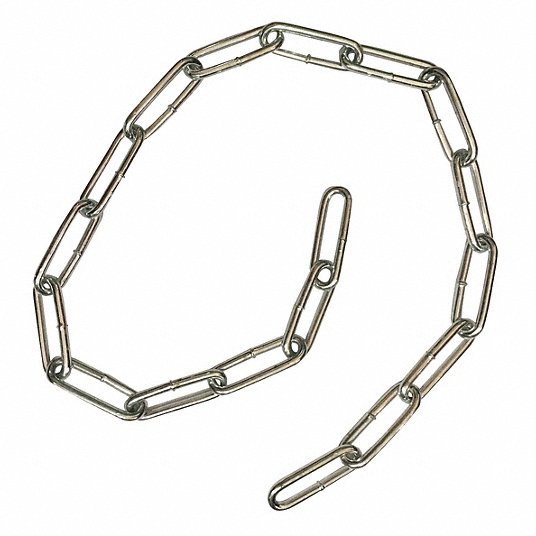 DAYTON, 5/32 in Trade Size, Carbon Steel, Straight Chain DAYTON, 5/32 in Trade Size, Carbon Steel, Straight Chain