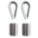 WIRE ROPE STOP SLEEVE AND THIMBLE KIT, ⅜ IN COMPATIBLE ROPE DIA, 2 THIMBLES INCLUDED, PLAIN
