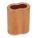 WIRE ROPE OVAL SLEEVE, SWAGE, 3/32 IN COMPATIBLE ROPE DIAMETER, COPPER, PLAIN, 25 PK