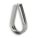 WIRE ROPE THIMBLE, ⅜ IN COMPATIBLE ROPE DIA, STAINLESS STEEL, FOR LIFTING, PLAIN, 25 PK