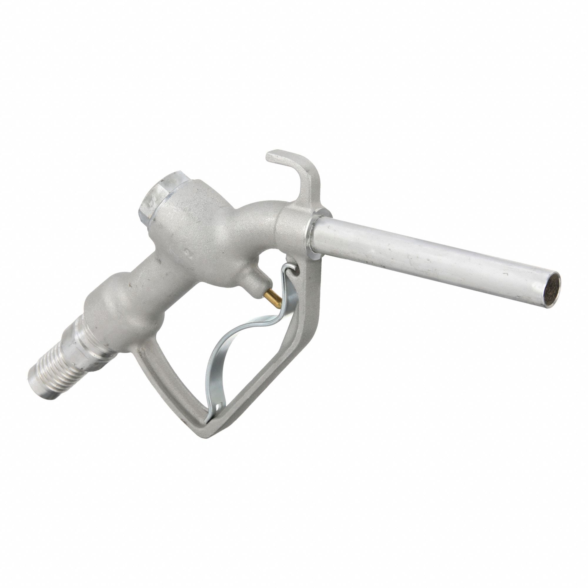 Drum Pump Nozzle: Manual, No Meter Included, Aluminum/Rubber, Aluminum, 1 in Hose Barb