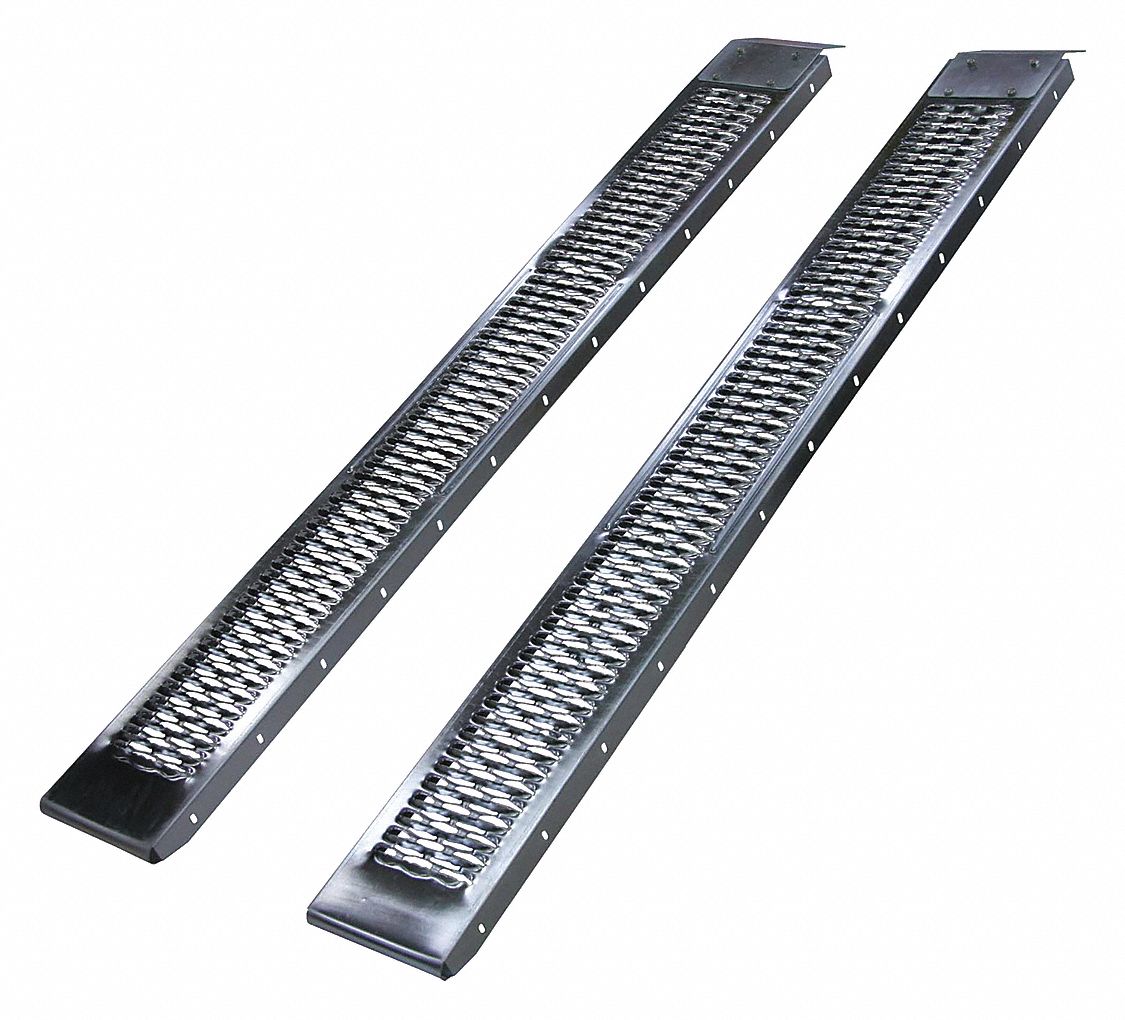 RAMP, 0.5 TON LOAD CAPACITY, NOT ADJUSTABLE, STEEL, 96 IN OVERALL L, 9 IN OVERALL W, 1 PR