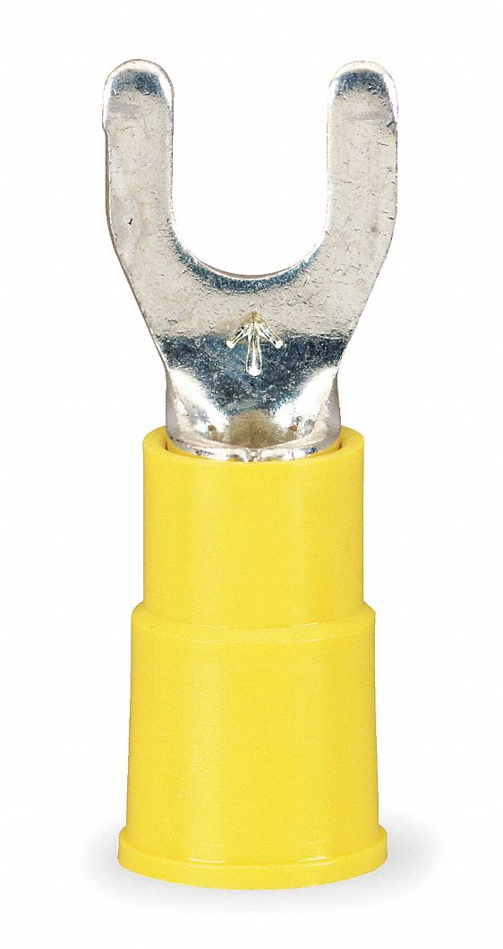 Fork Terminal Std #8 Stud Yellow PK50
