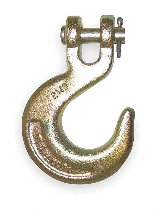 DAYTON Slip Hook, Steel, 70 Grade, Clevis, 3/8 in Trade Size