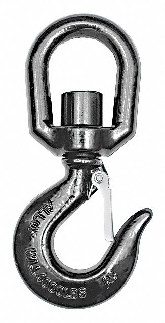 SLIP HOOK, 4,000 LB WORKING LOAD LIMIT, 80 HOOK GRADE, ALLOY STEEL, ⅝ IN MATERIAL THICK