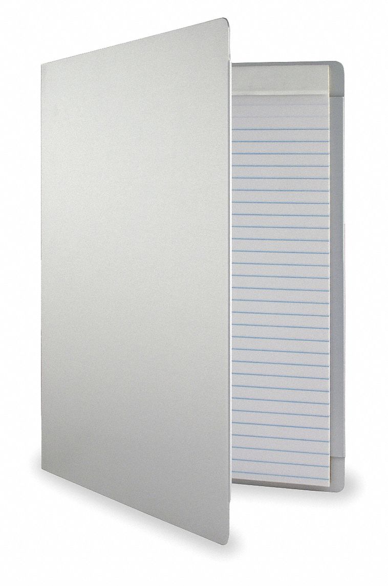 Silver File Size, 9 in W x 12 in H, 1/4 in Clip Capacity, 1 EA - Grainger