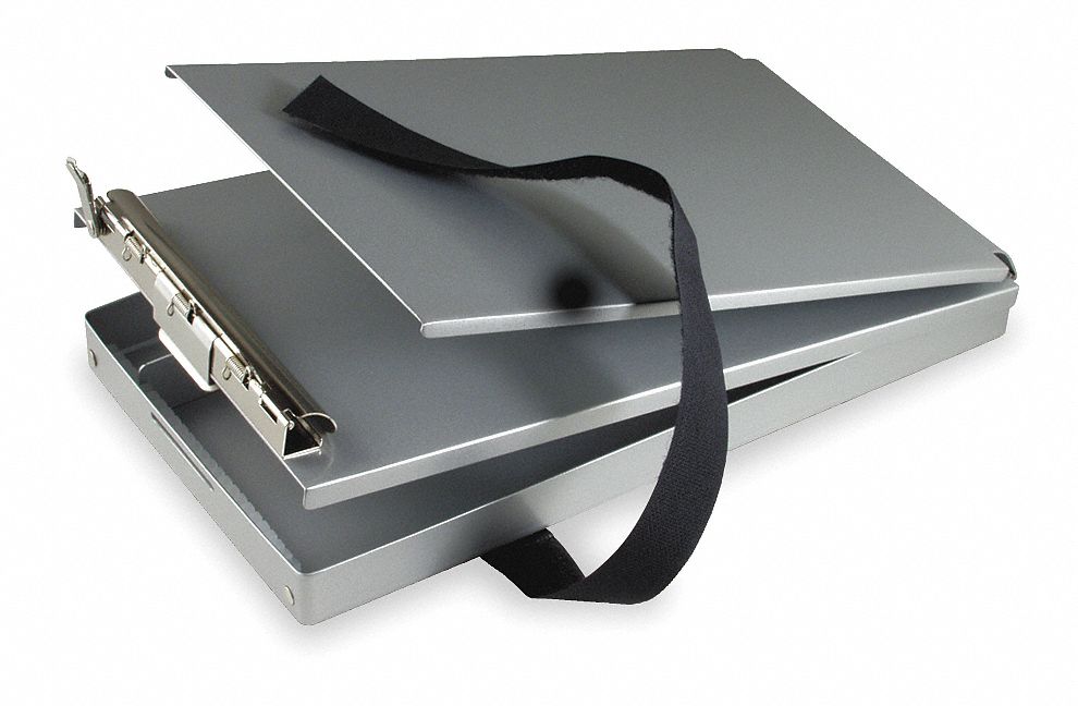 Silver File Size, 6 1/2 in W x 12 in H, 1 in Clip Capacity, 1 EA - Grainger