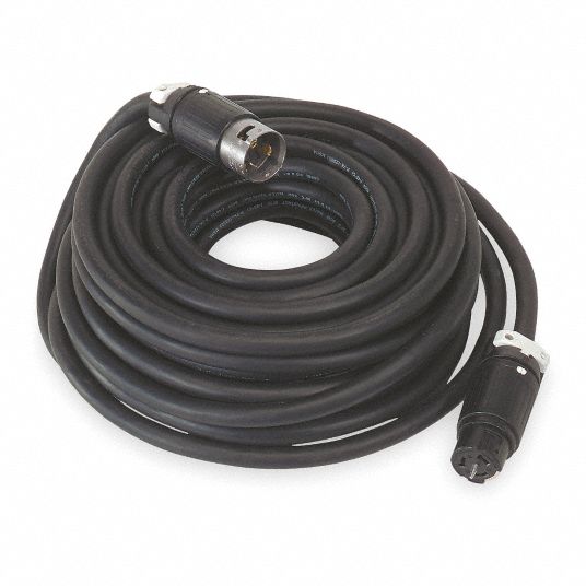 Cable, 50 ft, Black, 50.0 - Grainger
