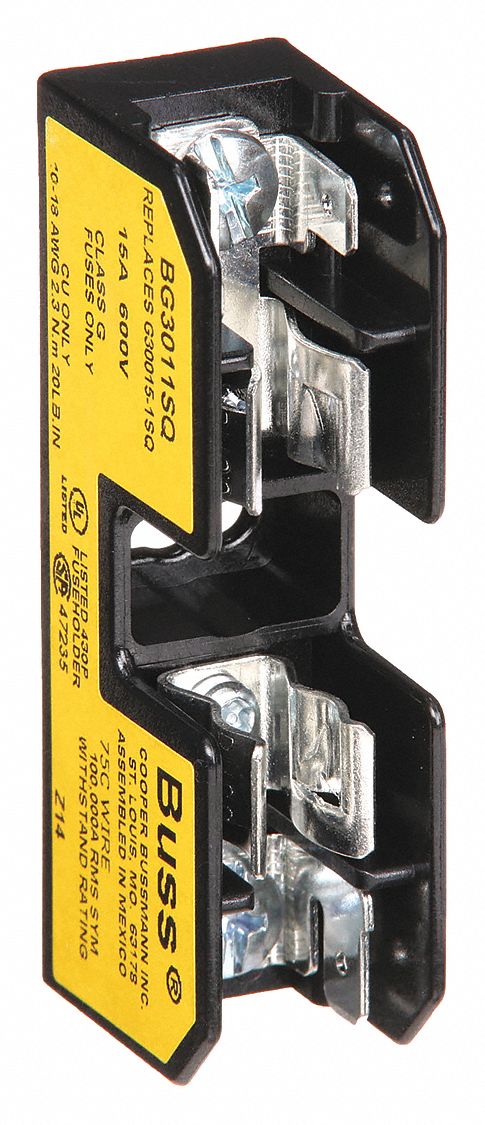 FUSE BLOCK, FITS INDUSTRIAL FUSE TYPE, 1 POLE, 0 TO 15 A, 600V AC/170V DC