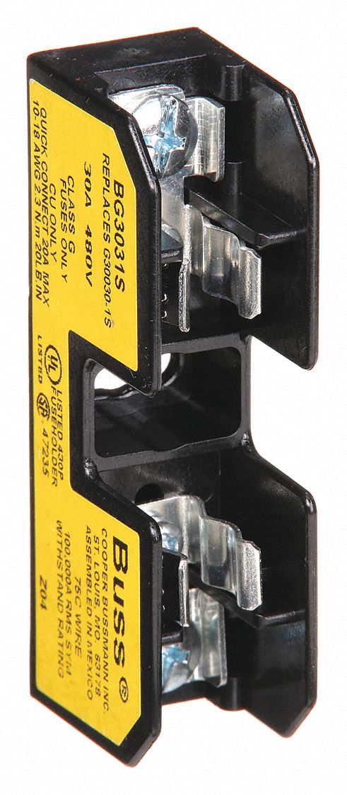 FUSE BLOCK, FITS INDUSTRIAL FUSE TYPE, 1 POLE, 25 TO 30 A, 480V AC/300V DC