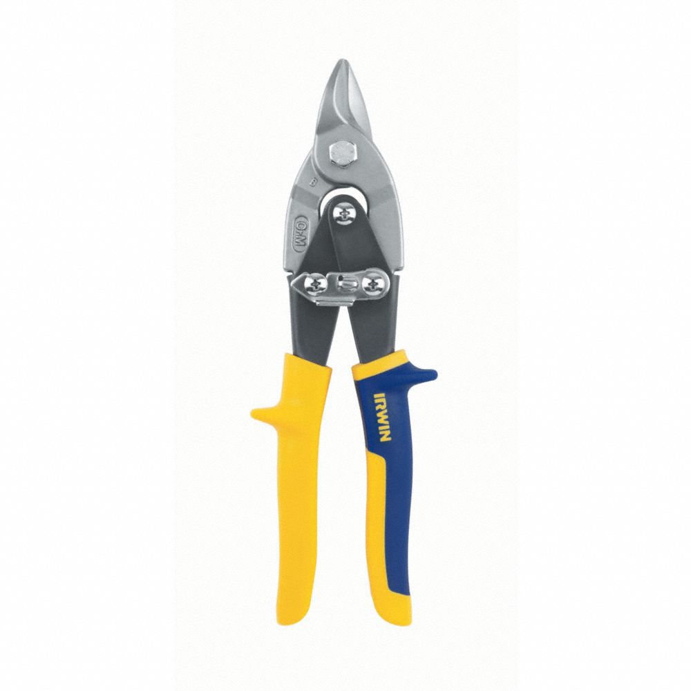 Aviation Snip: Straight, 9 in Overall Lg, 3/4 in Cutting Lg, Steel, Multi-Component, Steel