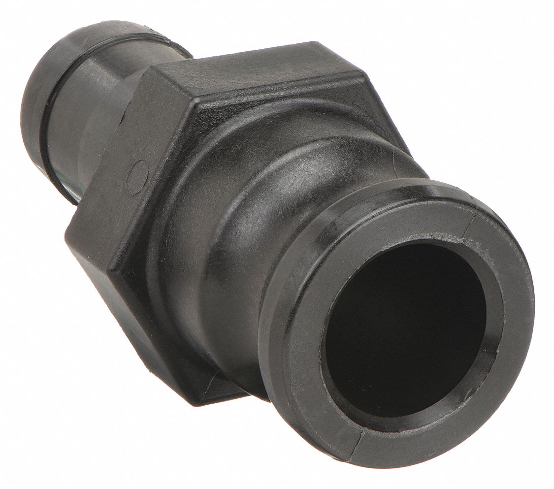 CAM & GROOVE ADAPTER: 1 IN COUPLING, 1 IN HOSE FITTING, 3⅝ IN OVERALL LG, EPDM