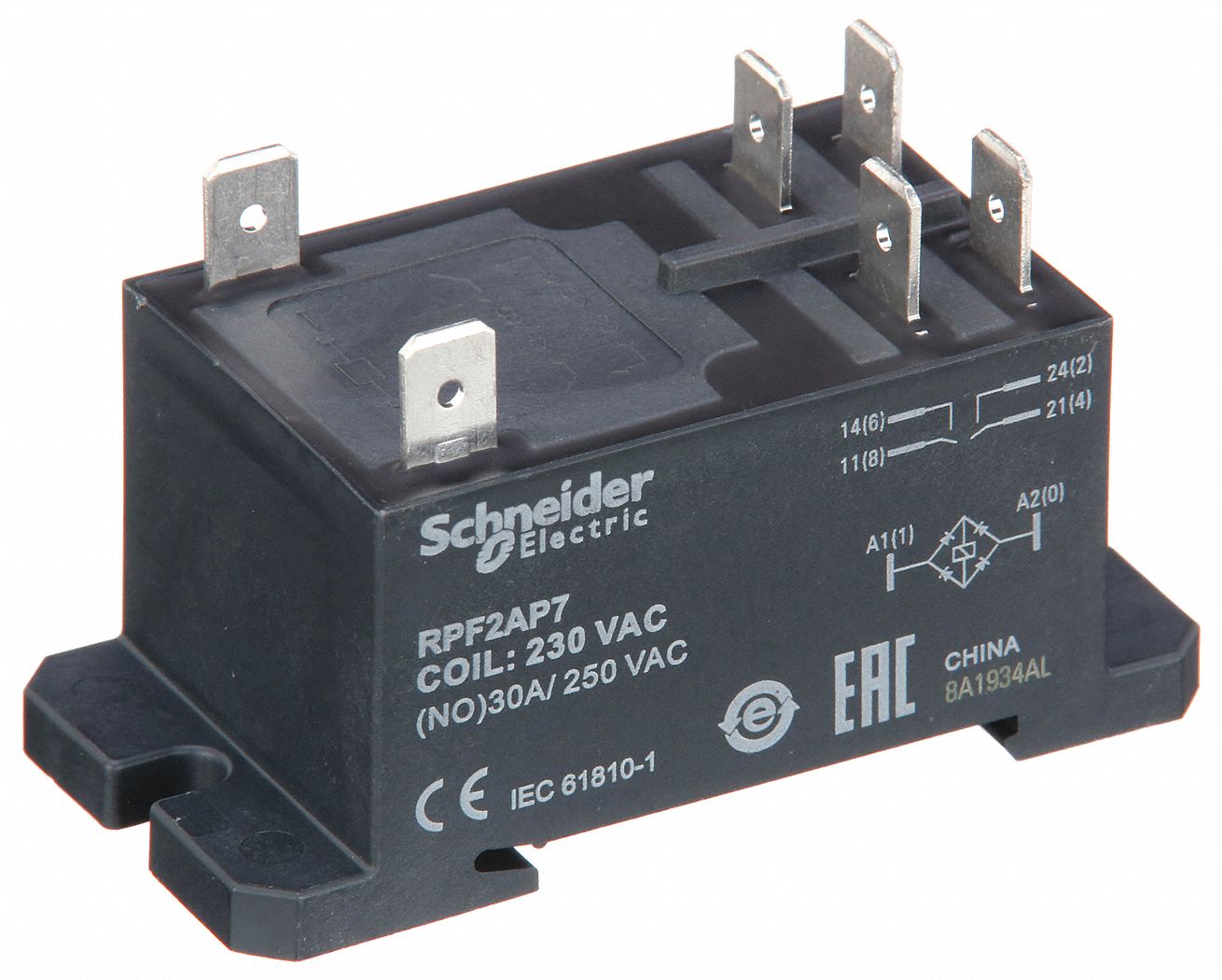 Enclosed Power Relay: DIN-Rail & Surface Mounted, 30 A Current Rating, 230V AC, DPST-NO