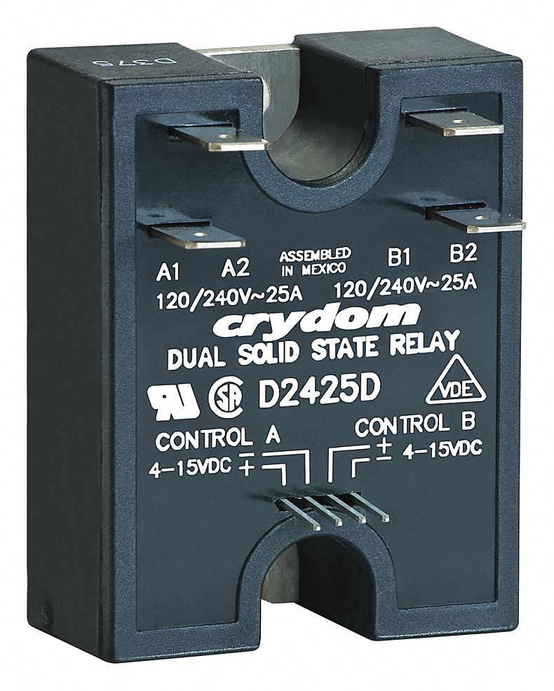 1DTH2 - Dual Solid State Relay 4 to 15VDC 25A