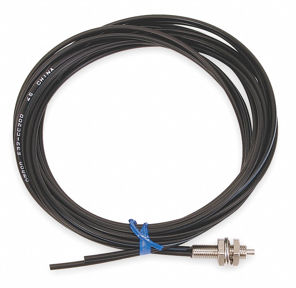 OMRON Coaxial Fiber Optic Cable, Diffuse, 6 9/16 ft Cable Length, 210