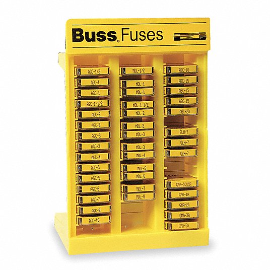 Fuse Kit: ABC/AGC/GLH/GMA/MDL, 205 Fuses Included, 1/2 to 20 A, No Fuse Class